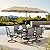 Sophia & William Patio Set with Umbrella 8 Pieces Outdoor Dining Set for 6 with 13ft Double-Sided Patio Umbrella Beige, 6 x Swivel Patio Chairs, 1 Metal Table for Lawn Garden