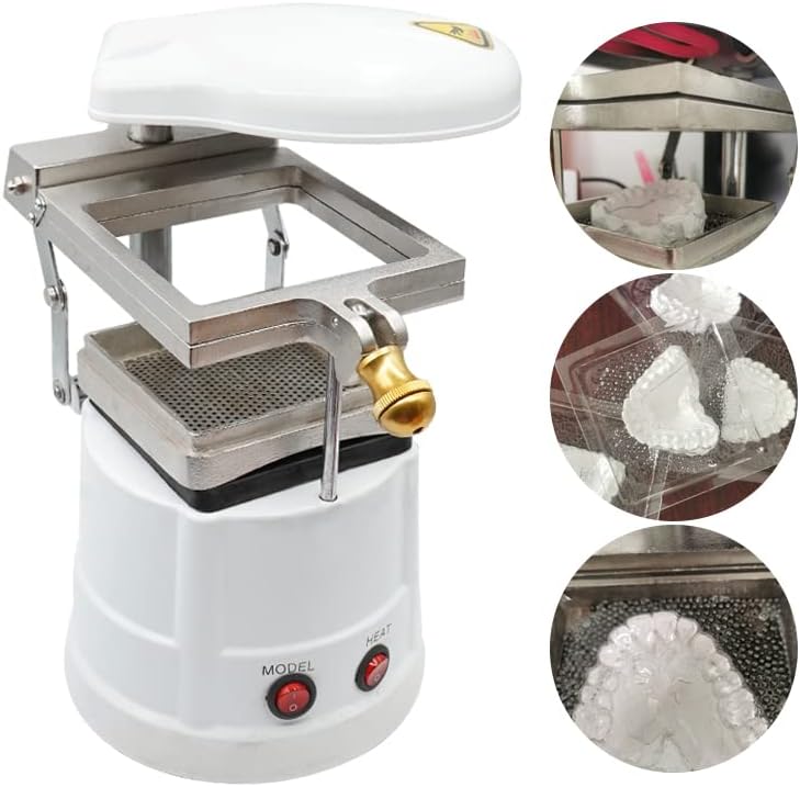 Dental Vacuum Former Forming Laminator Machine Oral Material Making Tools Dental Orthodontic Laboratory Equipment White