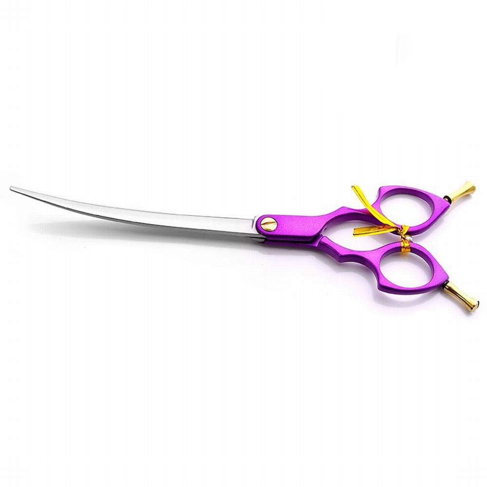 Ciseaux de coiffure plats violets en acier pour couper les cheveux avec précision