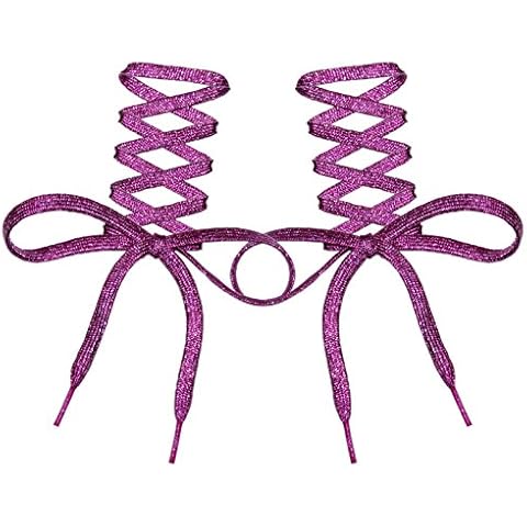 Shoe String King 27" (69 cm) Metallic Purple Shoelaces (Flat) Cover