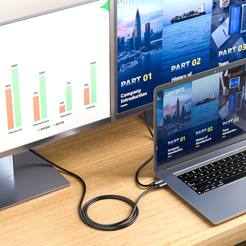 Câble USB-C vers HDMI 4K DP-Alt Mode pour PC portable, console de jeu, 1.8m - 4