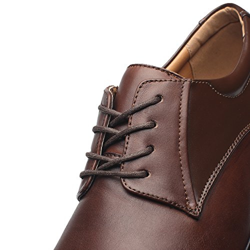 Image of Wide Width Brown Oxfords for Men by La Milano