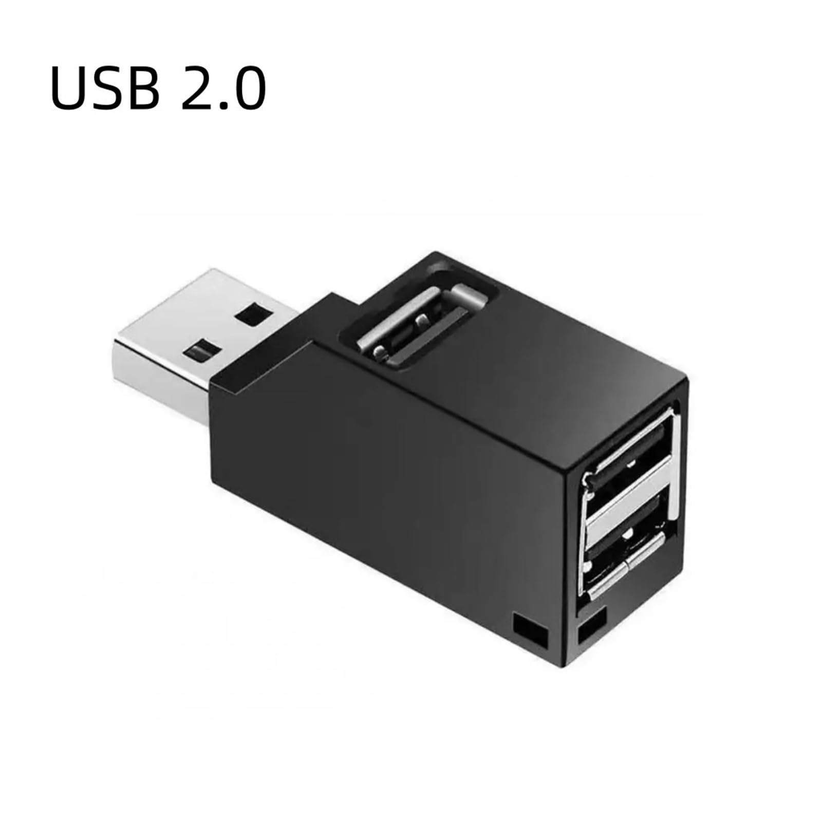 Adapter USB 3.0 Hub 1-3 porty do mini rozdzielacza, przedłużacz Hi-Speed do PC, laptopa, czytnika kart dysku U, (USB 2.0 HUB czarny)