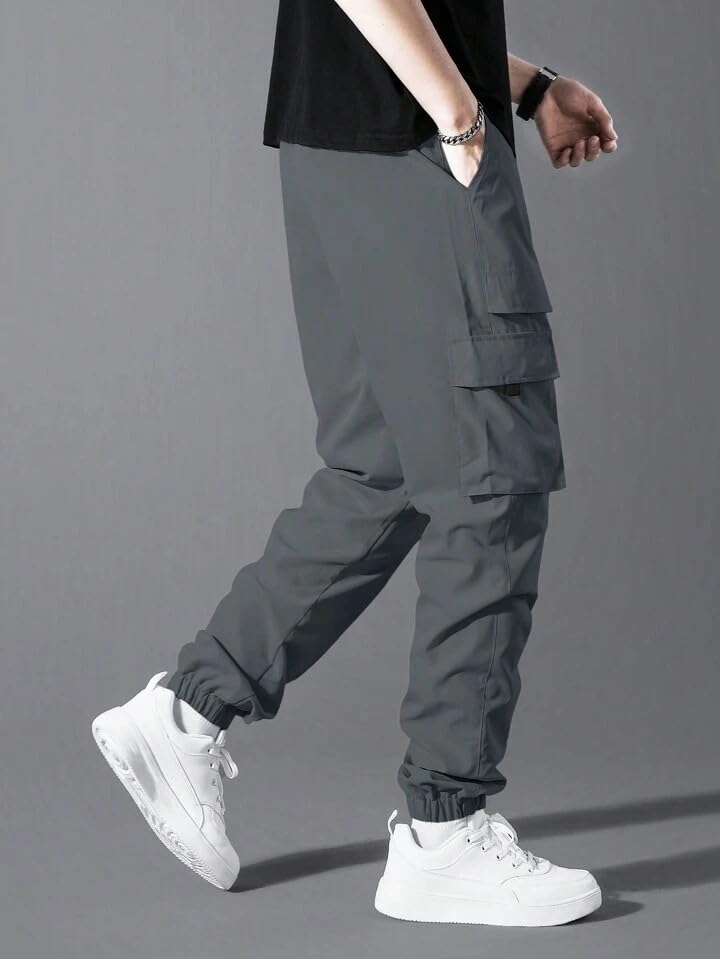 Image of Samfor Polyester Track Pants for Men || Men Track Pants || Men Stylish Track Pant || Cargo Track Pant for Men || Track Pant with Multiple Pockets