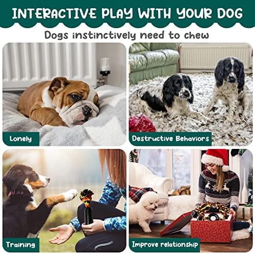 Yipetor Dog Chew Toys for Medium Chewers- 3 Pack, Power Durable Rubber, Duty Cotton Tough 31.5" Long Rope Chew Toys for Medium Breed Dogs Tug of War, Training Playing Teething Cleaning (style_2)