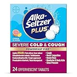 Alka-Seltzer Plus Severe,Cold & Cough Medicine for Adults,PowerFast Fizz Citrus Effervescent Tablets,Fast Relief of Headache,Sore Throat,Cough,Nasal & Sinus Congestion 24 Count, Packaging May Vary