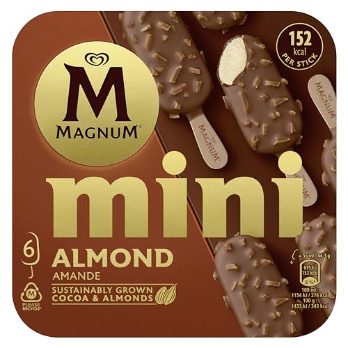 Magnum Bombón, Mini Helado Almendras, 6 x 55ml (Congelado)