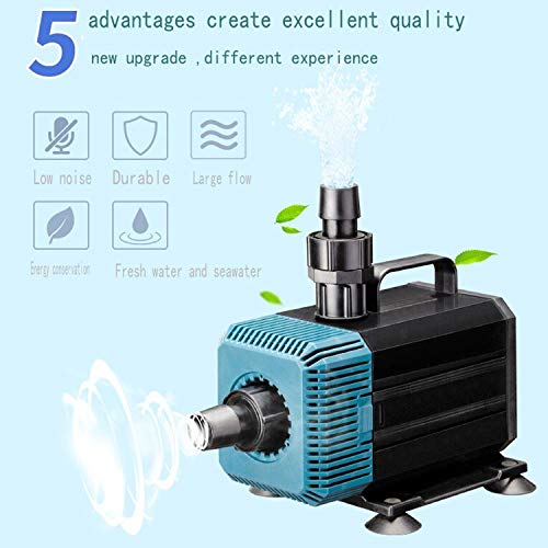 Image of JAINSONS PET PRODUCTS Sobo WP-7200 Aquarium Water Pump - 135W, 5500L /H | Quiet, Energy Saving | For Marine & Freshwater, Waterfalls, Fountains, Skimmers, Multi-Tank Setup | 5m Head Height