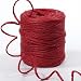 1/8" Inch Wide Ecofriendly Red 3 Ply Coated Jute Twine for Decorating Weddings and Natural Themed Events