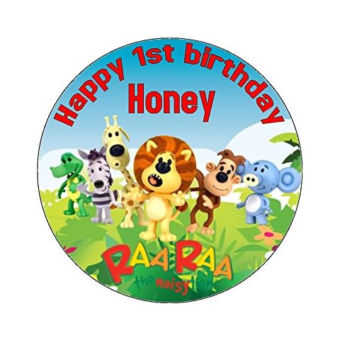 7.5 RaaRaa The Noisy Lion Edible Icing Birthday Cake Topper RAA Cover