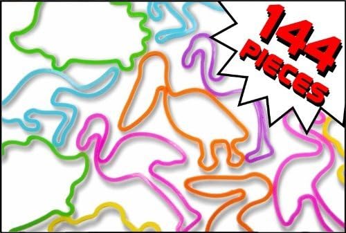 Presente tonto forma Rubba Bandz pulseras Paquete a granel (144 piezas).