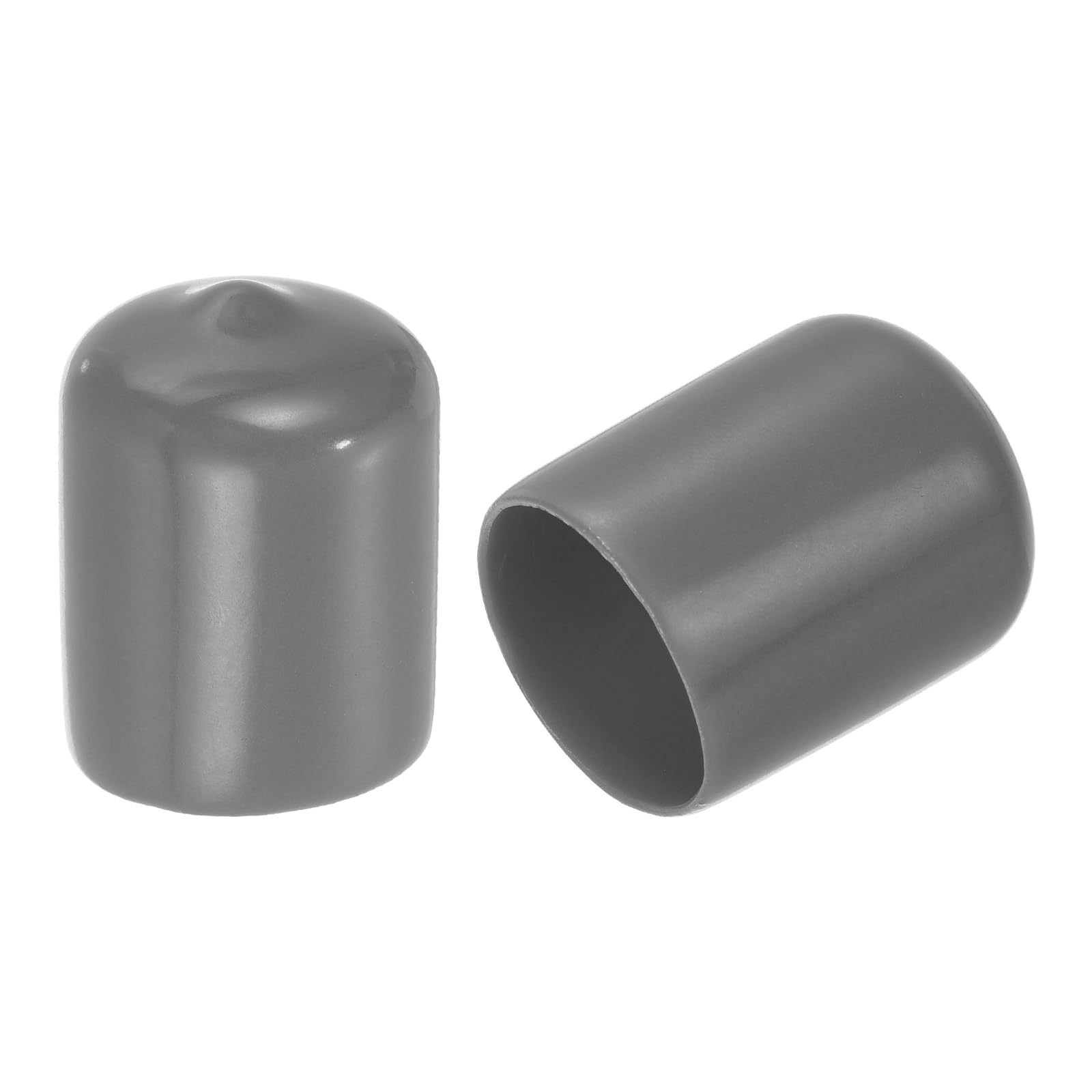 uxcell 30pcs Rubber End Caps 21mm ID Vinyl Round Tube Bolt Cap Cover Screw Thread Protectors Dark Grey