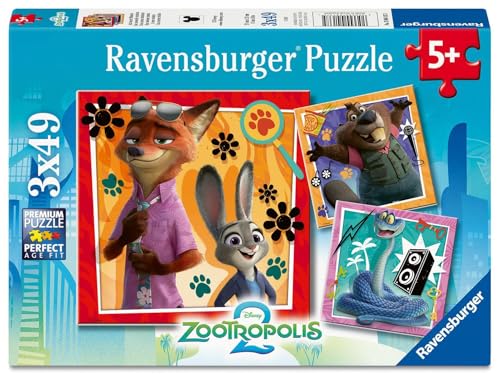 Ravensburger - Puzzles Zootropolis 2 Pack De 3 | Puzzle 5 Años O Más | Regalos para Niños De 5 Años De 3 X 49 Piezas | Rompecabezas Niños De 21 X 21 Cm | Ravensburger Puzzle Ravensburger - Puzzles Zootropolis 2 Pack De 3 | Puzzle 5 Años O Más | Regalos para Niños De 5 Años De 3 X 49 Piezas | Rompecabezas Niños De 21 X 21 Cm | Ravensburger Puzzle