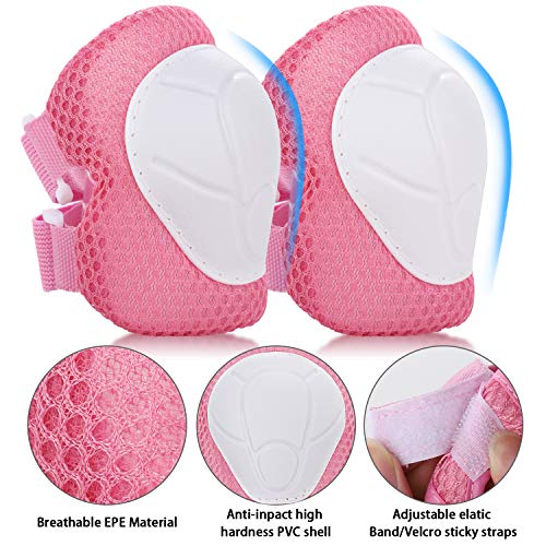 WayEee Kids Bike Helmet Set Skateboard Knee Pads, Helmet Pad