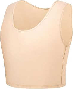 GCTBL Chest Binder Women Transgender FTM Cosplay Breathable Half Breast Binder Tank Top