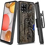 CoverON Rugged Holster Designed for Samsung Galaxy A42 5G Case, Heavy Duty Military Grade Belt Clip Phone Cover - Camo