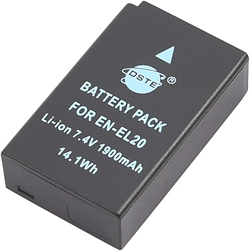 Miniatura 3 de DSTE Repuesto para 2 baterías de iones de litio EN-EL20 compatibles con Nikon Coolpix A 1 J1 J2 J3 AW1 S1 V3 como EN-EL20A