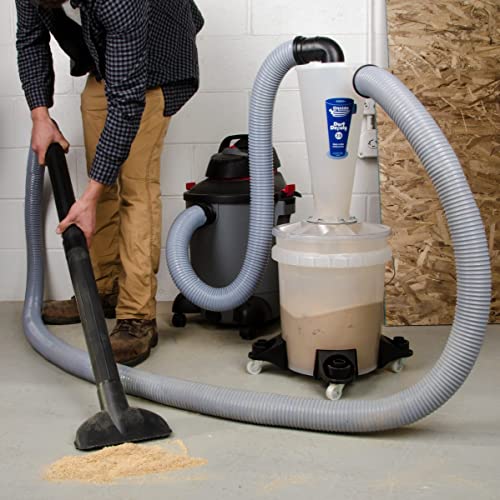 Image of Oneida Air Systems Dust Deputy 2.5 DIY Cyclone Separator Attachment with Adapters for Wet and Dry Shop Vacuums, Accessory Only, Clear