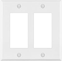 Vista 16 de ENERLITES Placa de pared de metal con interruptor decorativo doble, tapa de tomacorriente, resistente a la corrosión, tamaño estándar de 2