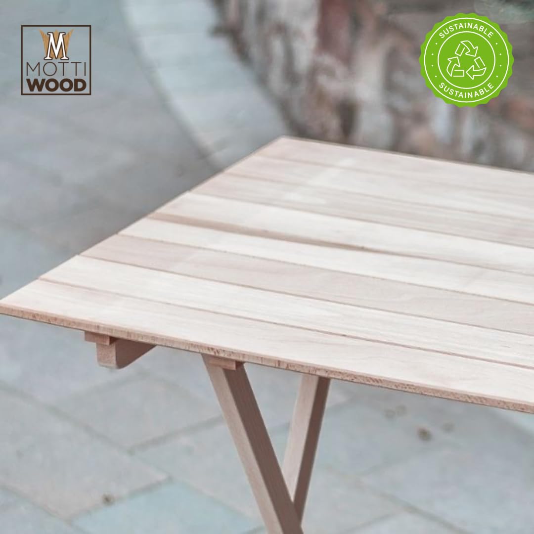 Tavolo Pieghevole 100x60x73.5cm Legno Faggio Salvaspazio Made in Italy