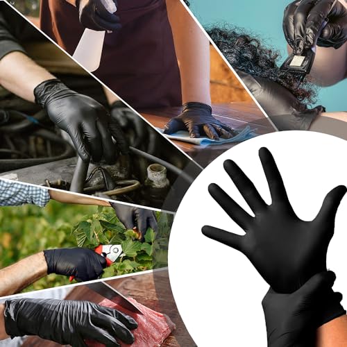 Guantes de nitrilo NEOTRIL negros para un uso cómodo y seguro en la cocina o tareas de limpieza 5