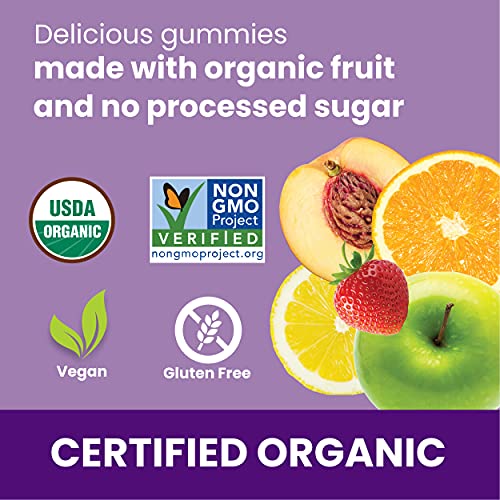 Fruily Organic Multivitamin Gummies For Women - Organic Ingredients, Vitamin A, C, D3, E, K, B6, B12, And Zinc - Made With Real Fruit, All Natural Gummy, Non-Gmo, Gluten-Free, Kosher, Vegan (60 Count) #TOP5