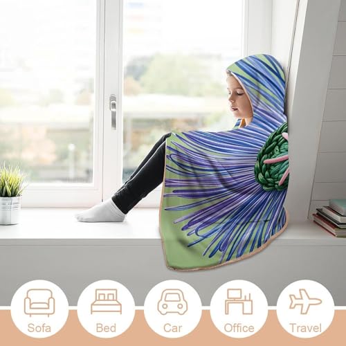 Couverture à capuche en peluche trèfle en filigrane, cadeau idéal - 6