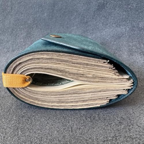 Cash Wallet Cash Wrap Wallet Fast Access Holder Leather Money Organizer Purse Bands with Magnetic Clasp Blue Generic for Money4