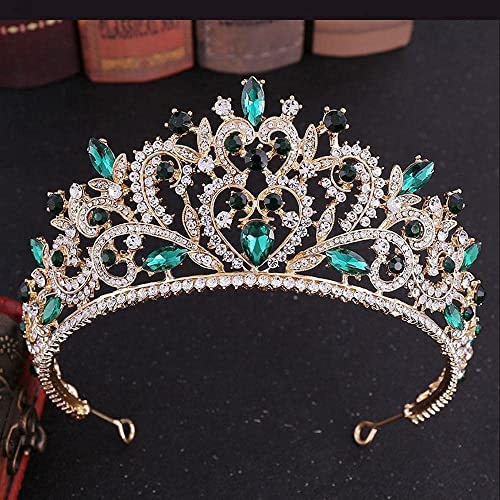 Corona de comunión y boda con cristales rosa diseño romántico con velo