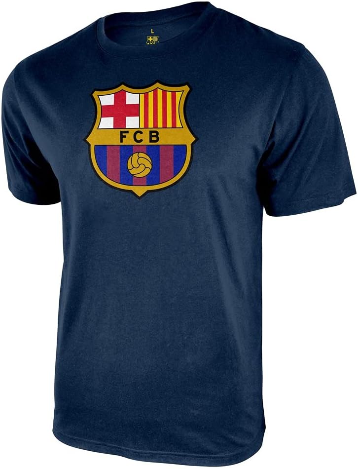 Icon Sports Men Compatible wit FC Barcelona Officially Licensed Soccer T-Shirt Cotton Tee -31