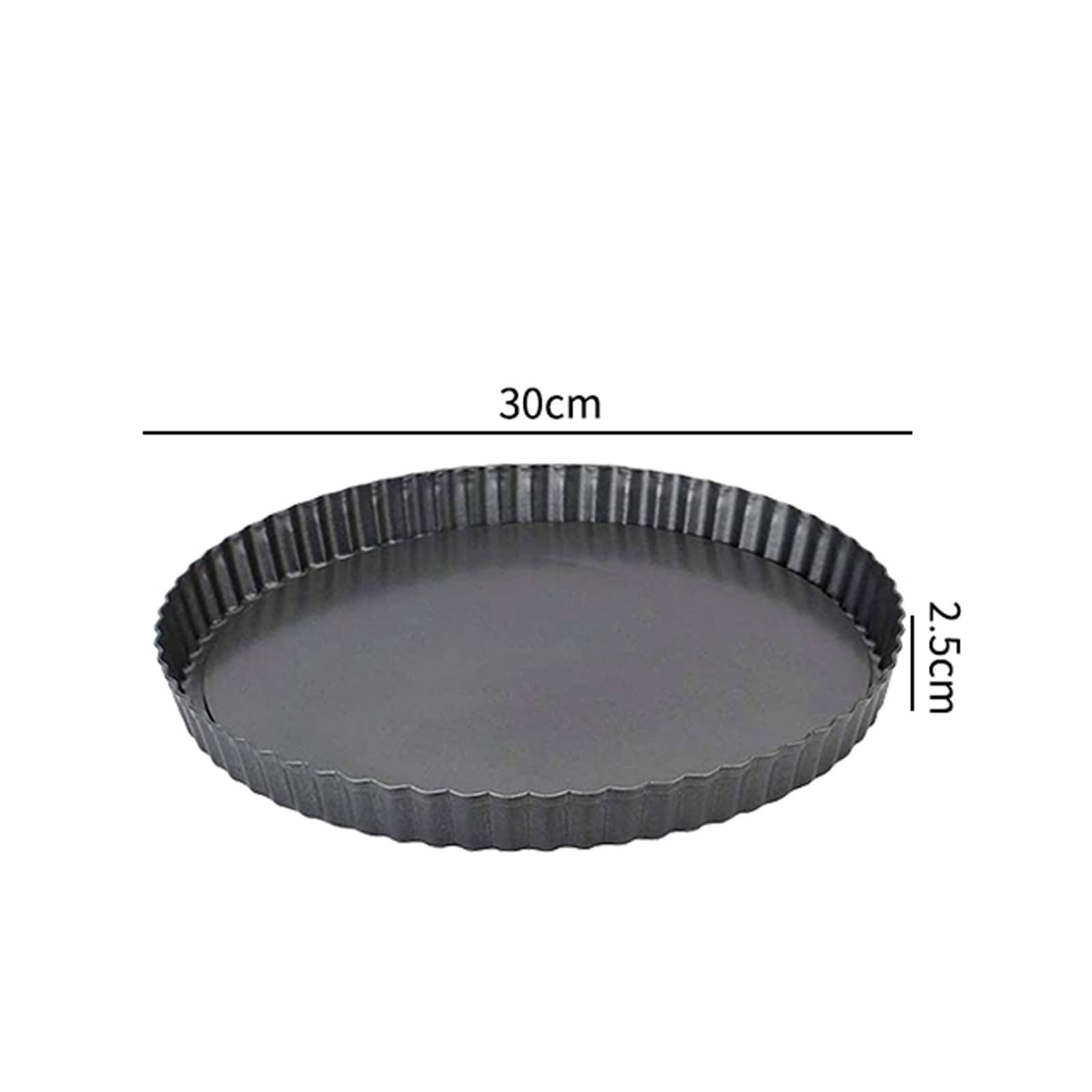 Moule à cannelé de 20 à 30 cm, moule à fond amovible antiadhésif, ustensiles de cuisson ronds for quiche, flan, tarte, pizza et gâteaux faits maison(30cm)