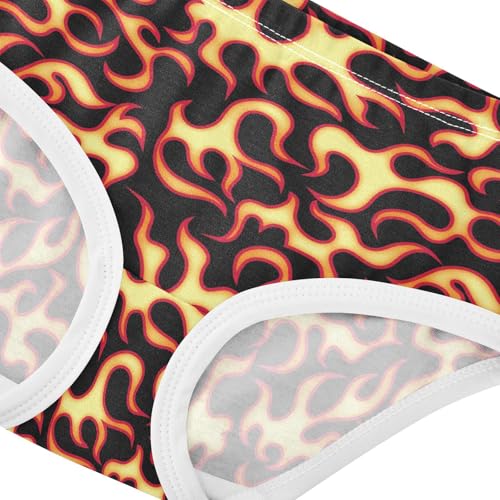 Girls' Underwear Cartoon Fire Flame Cotton Stretch Comfort Toddler Panties4