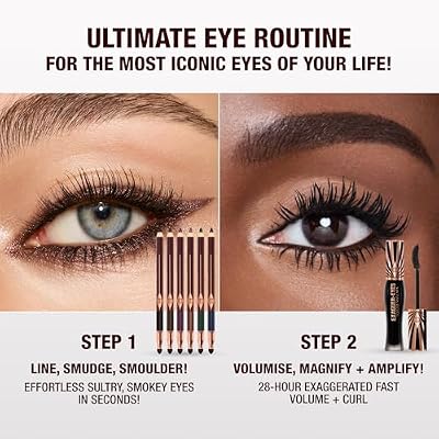 Charlotte Tilbury Rock 'N' Kohl Eyeliner Pencil - Waterproof Eyeliner with a Precision Smudger Tip - Infused with an Enhanced Kajal Formula for Sultry, Smokey Eyes