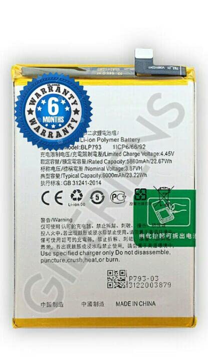 Image of Orignal BLP797 Battery for Oppo A72 5G,A73 5G,CPH2161,PDYM20 Battery with 6 Months warrenty and high Capacity Battery Backup.(for Oppo BLP797)