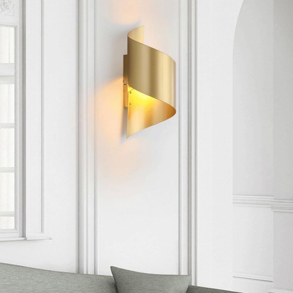 Apliques de Pared para Interiores, Dormitorio, Pasillo, lámpara de Noche Moderna Dorada, Estilo nórdico, Personalidad Creativa, Pasillo, Escalera, Sala de Estar, Estudio, balcón,
