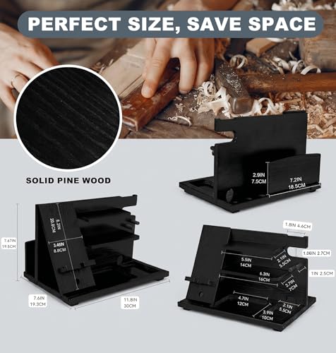KOCWELL Wood Phone Docking Station, Gifts for Men, Nightstand Organizer Wood for Phone Tablet Earphones Watch Wallet Rings Pens Keys Notebook etc, Birthday Gifts for Men Husband Dad Boyfriend(Black) - image 3
