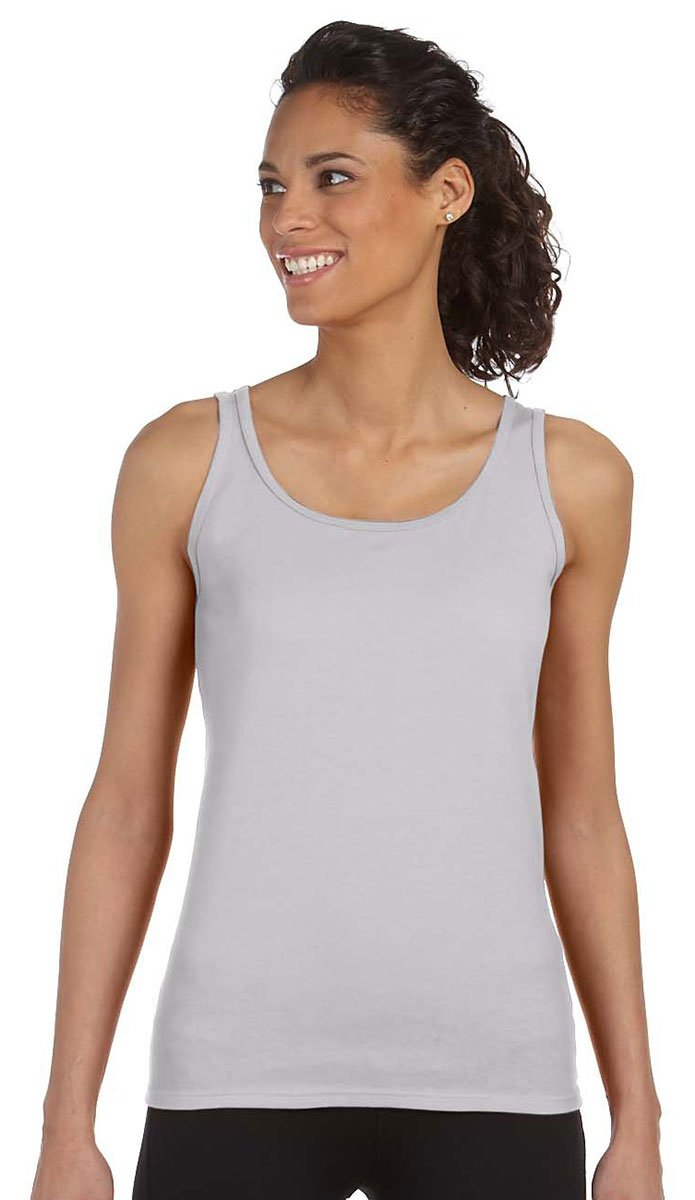 Gildan Soft Style Tank Top Vest Sport Grey (RS) 2XL - Ringspun Cotton Jersey Knit