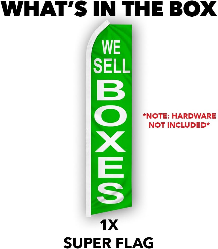 Storage (Green) Swooper Advertising Flag - Perfect for Self-Storage Units, RV Storage, Hauler Storage
