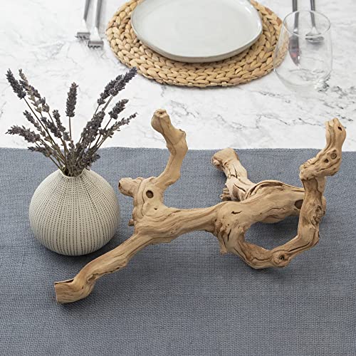 De La Terre Sandblasted Natural California Grapevine Grapewood | Decorative Grape Vine Wood Décor (18 Inch)
