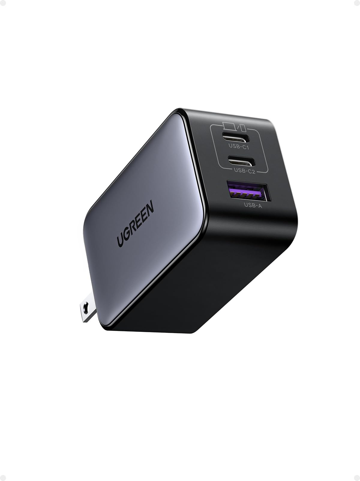 UGREEN Nexode 65W Cargador USB Tipo C GAN con 3 Puertos