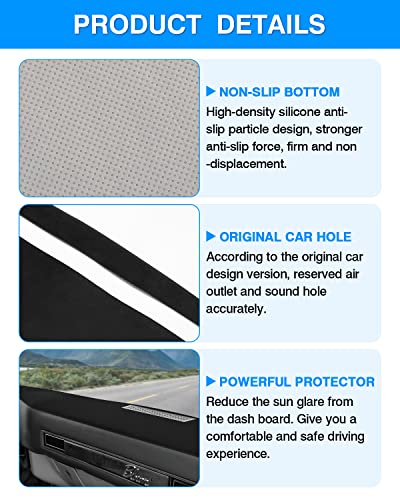 Image of Autorder Dashboard Cover Mat for 1981-1991 Chevrolet Chevy C /K /R /V Series Blazer, GMC C /K /R /V Series Jimmy Accessories Dash Cover Flannel Dash Mat Sunshade Glare UV Rays Protector