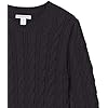 Amazon-Essentials-Womens-Long-Sleeve-100-Cotton-Cable-Crewneck-Sweater Amazon Essentials Women's Long-Sleeve 100% Cotton Cable Crewneck Sweater, Black, Medium