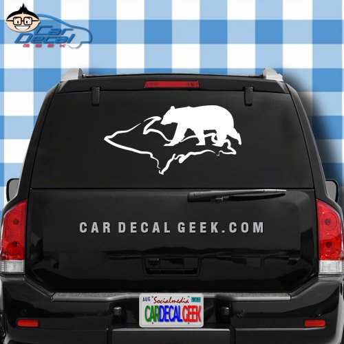 Michigan Upper Peninsula Up Bear Decal Car & Truck Window Decal Sticker, Laptop Decal Sticker, Decal Sticker, Wall Decal Sticker , 8-Inch , Orange #TOP1