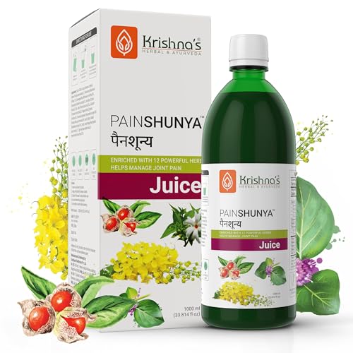 Image of Krishna's Painshunya Juice - Enriched With 12 herbs - Ayurvedic Herbal Juice for Joint Pain Relief & Body Comfort - 1000 ml