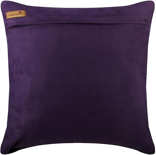 Miniatura 3 de The HomeCentric Fundas de almohada, fundas europeas moradas de 26 x 26 pulgadas (25.6 x 25.6 in), fundas de almohada europeas de gamuza, a rayas,