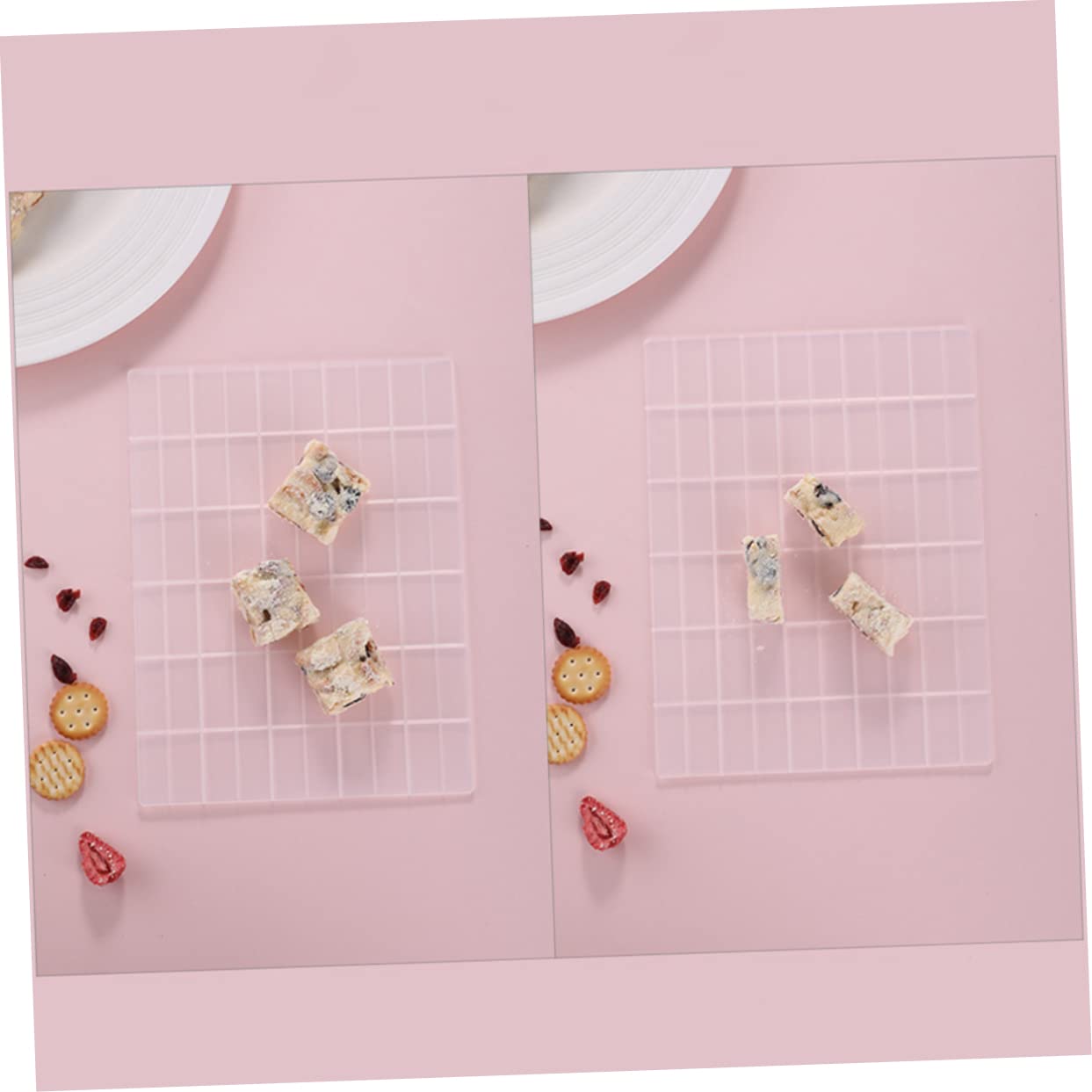 Kit Pâtisserie Nougat 3 Pièces UKCOCO - Moule, Plaque Et Tapis Silicone Antiadhésifs - Réutilisable, Facile à Découper Et Nettoyer - Pour Bonbons Maison, Biscuits, Chocolat - 8