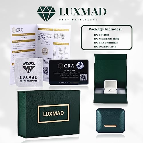 Moissanite Engagement Ring for Women White Gold Vermeil 1ct D-Color VVS1 Round Cut Simulated Diamond Solitaire Ring Classic 4 Prong Wedding Promise Anniversary Band Gifts for Her 6