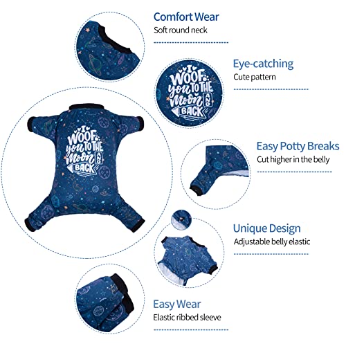 Image of CuteBone Small Dog Pajamas Shirt Stretchy Summer Puppy Pjs Soft Cat Onesies Pet Clothes for Daily Wear DA12XL