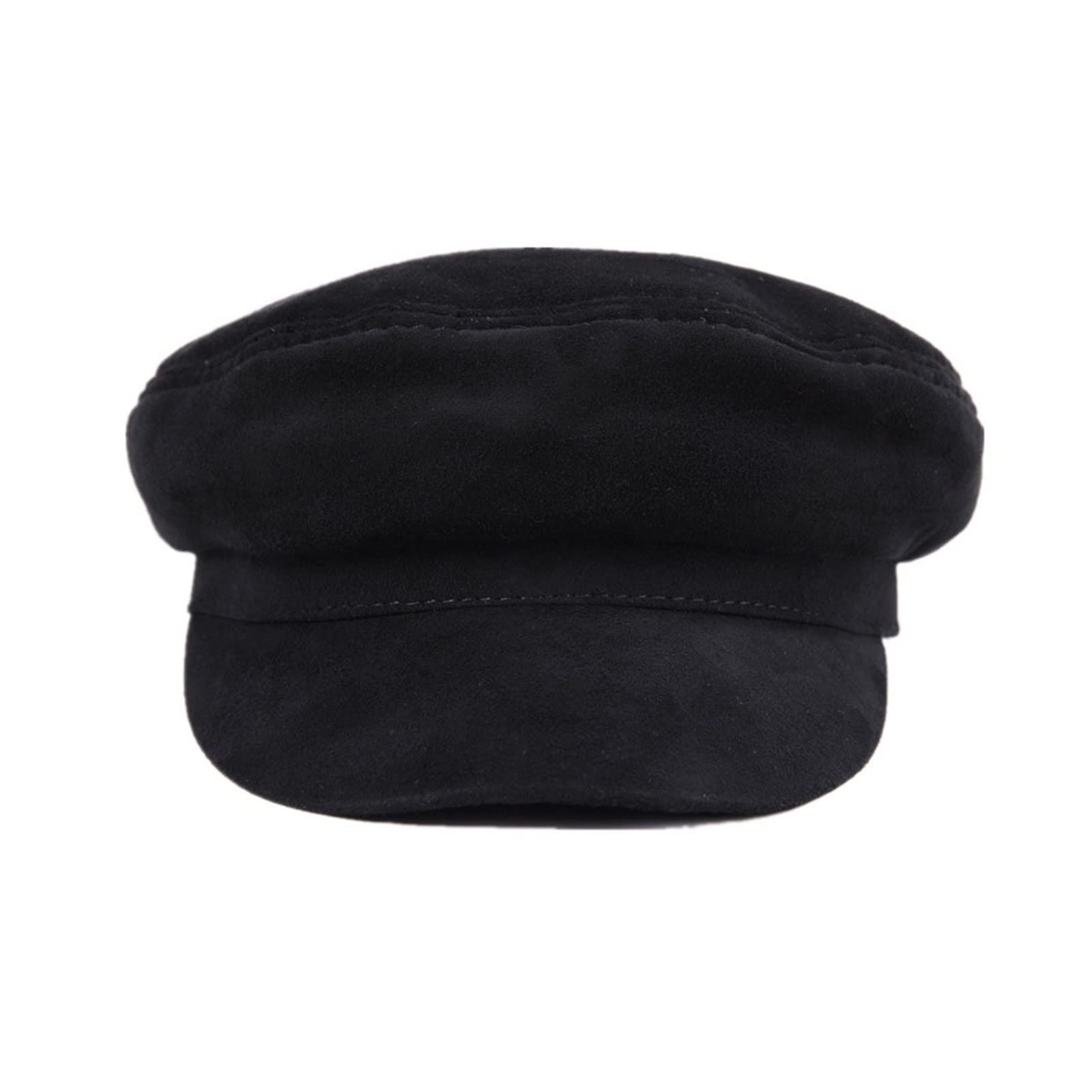 Echte lederkappe männer Newsboy mil-intar hüte Vintage Frauen Gatsby caps schwarz Klassische Flache hüte Luxus italienisch - Schiebermützen(L 55-56 cm)