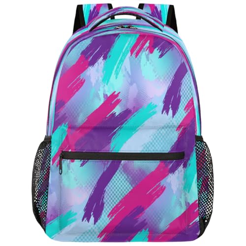 Mochila con estampado abstracto y compartimento acolchado para laptop de 15.6 pulgadas